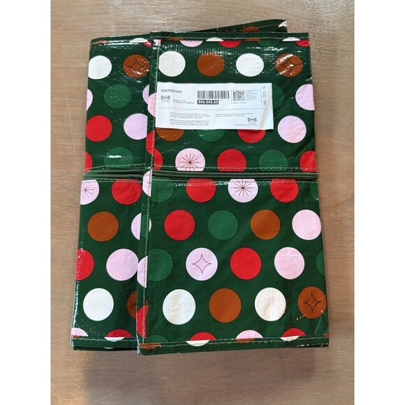 Ikea Bag Tote Large Zipper New 806.043.60 Great Xmas Storage Vinterfint 2025 - Picture 3 of 5